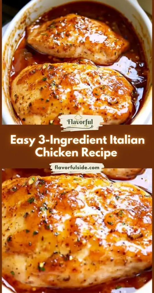 3-Ingredient Brown Sugar Italian Chicken