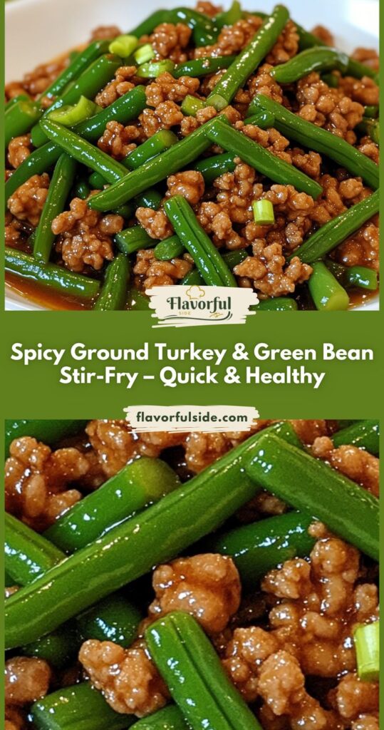 Spicy Ground Turkey and Green Bean Stir-fry