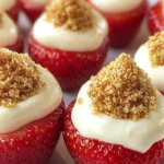 Mini Cheesecake-Stuffed Strawberries