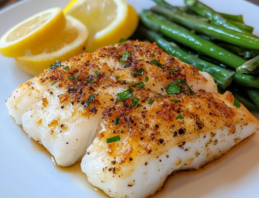 Lemon Pepper Baked Cod