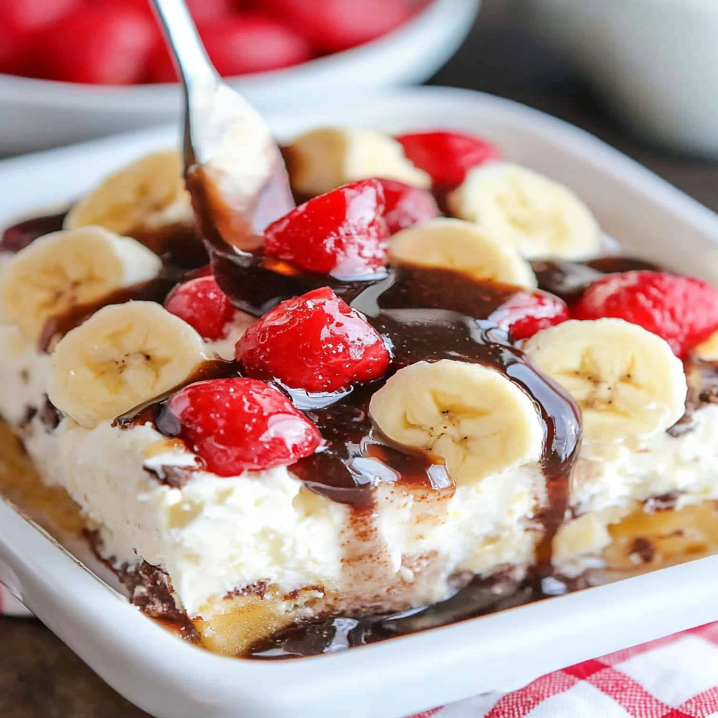 No Bake Banana Split Dessert