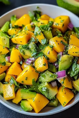 Avocado Mango Salad with a Zesty Lime Dressing