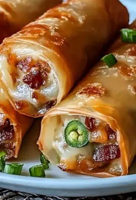 Bacon Jalapeño Popper Eggrolls Recipe