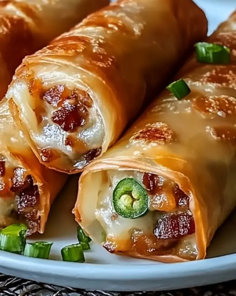 Bacon Jalapeño Popper Eggrolls Recipe