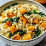Creamy Orzo with Roasted Butternut Squash and Spinach