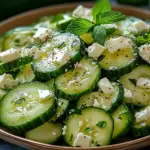Cucumber feta salad