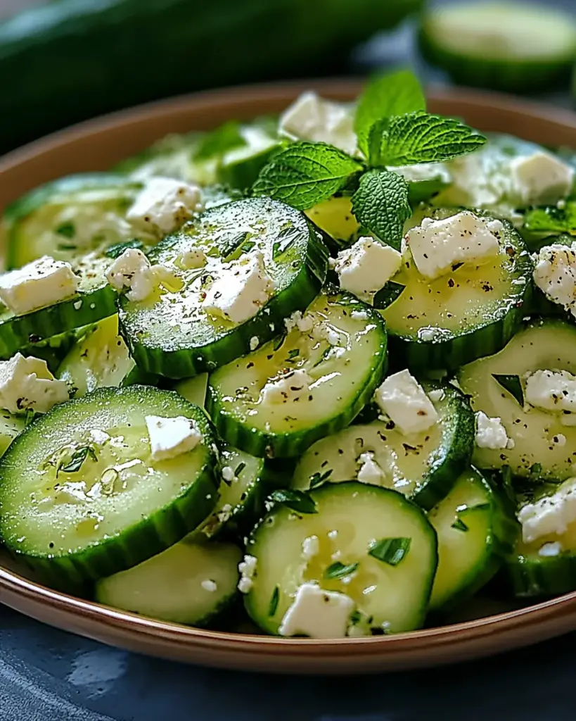 Cucumber feta salad