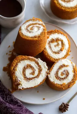 Easy Pumpkin Roll with Cream Cheese Filling