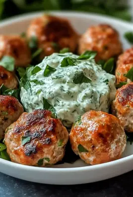 Greek Chicken Meatballs with Homemade Tzatziki