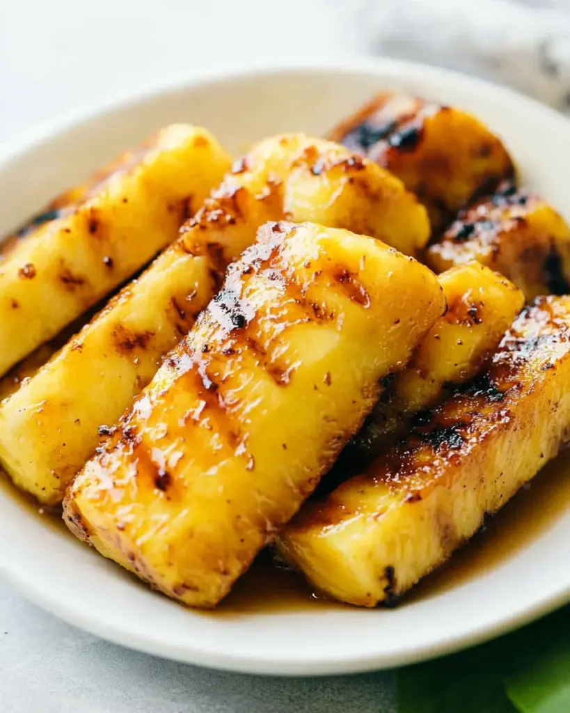 Grilled Caramelized Brown Sugar Pineapple