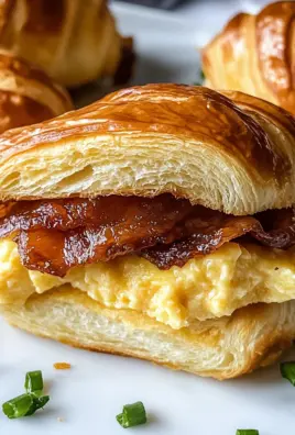 Killer Maple Mustard Croissant Breakfast Sandwiches