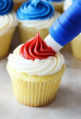 American Flag Cup Cake