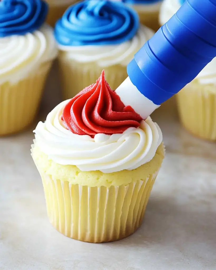 American Flag Cup Cake