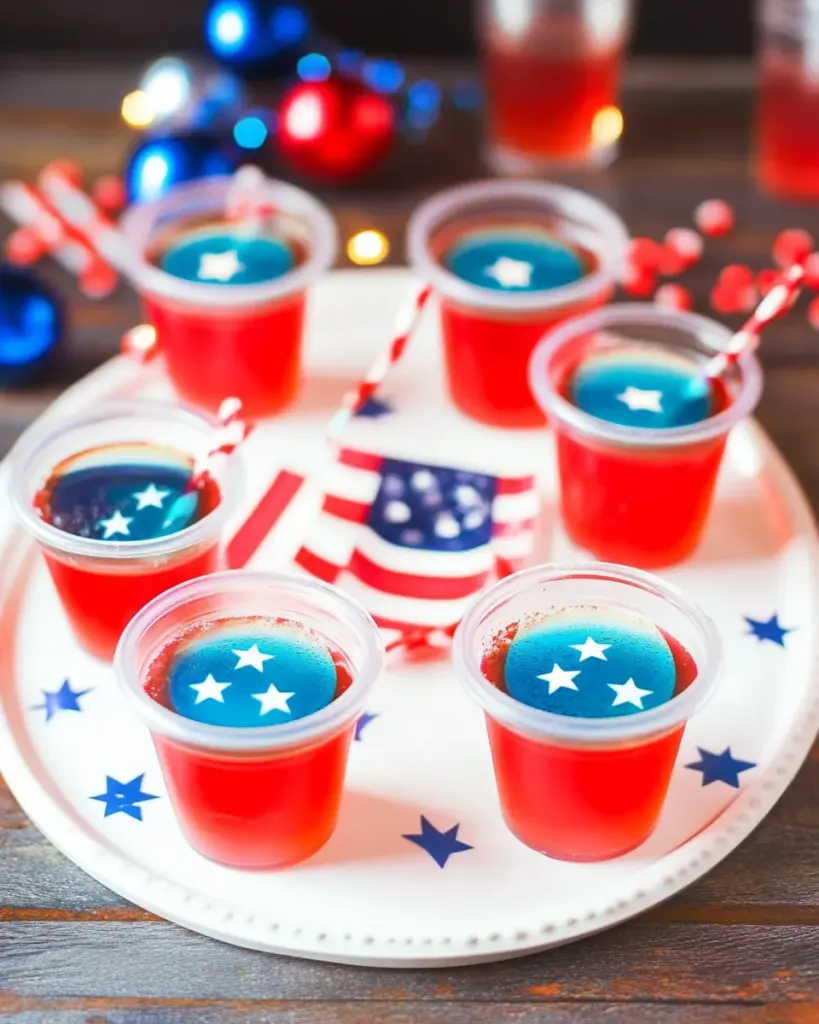 American Flag Jello Shots