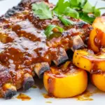 Baby Back Ribs with Balsamic-Peach BBQ Sauce