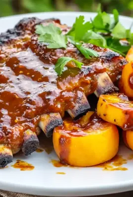 Baby Back Ribs with Balsamic-Peach BBQ Sauce