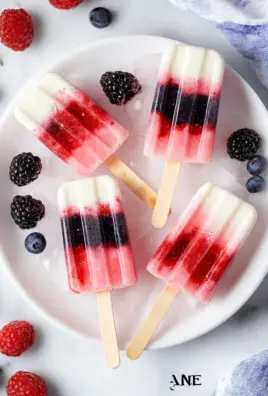 Berry-Coconut Rocket Pops