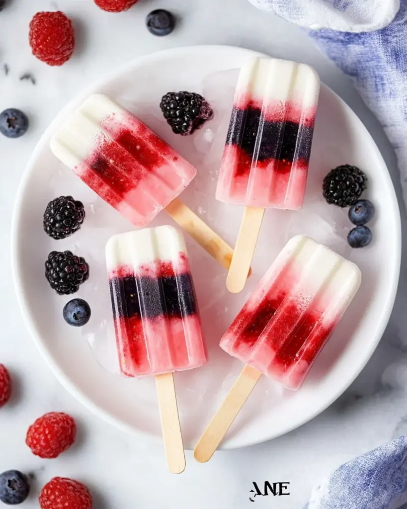 Berry-Coconut Rocket Pops