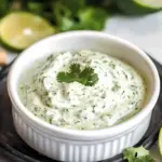 Creamy Cilantro Garlic Sauce With Jalapeños
