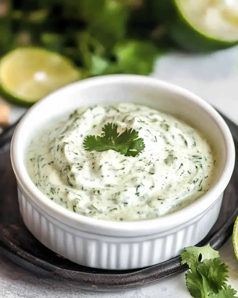 Creamy Cilantro Garlic Sauce With Jalapeños