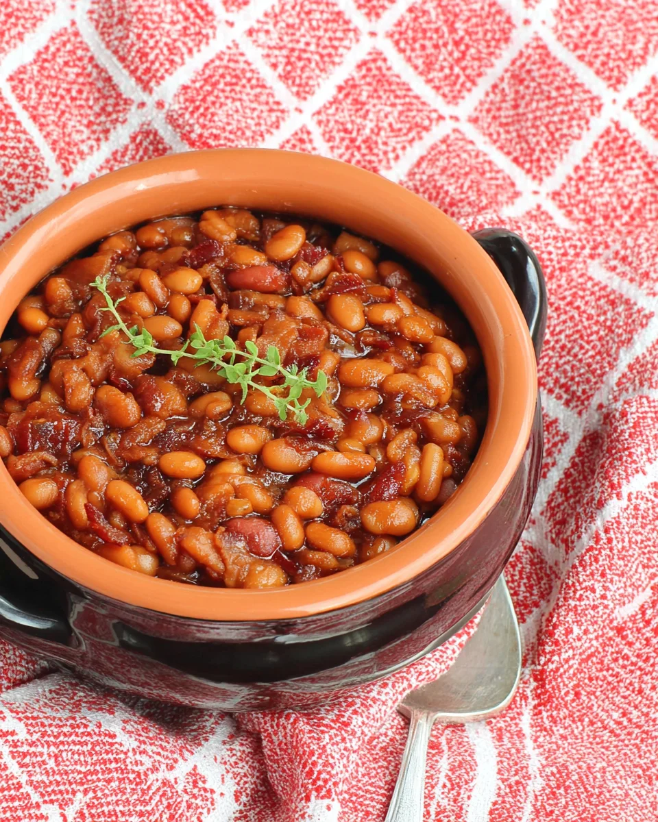 Crockpot Bacon-Bourbon Baked Beans