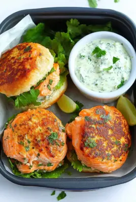 Fresh Salmon Burgers with Tzatziki Dressing