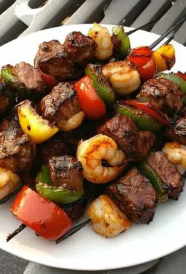Grilled Steak & Shrimp Kabobs