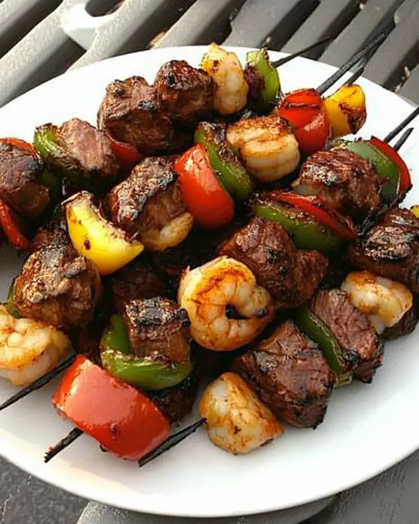 Grilled Steak & Shrimp Kabobs