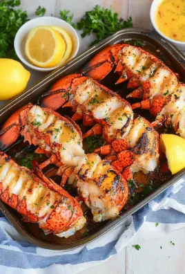 Lemon Butter Grilled Lobster Tails