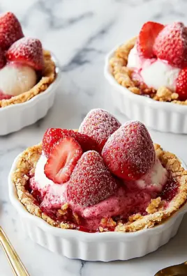 Mini Strawberry Ice Cream Pies