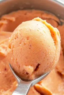 Peach Sorbet Without Ice Cream Maker