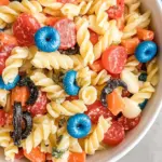 RED WHITE AND BLUE PASTA SALAD