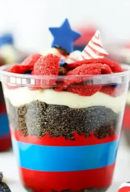 Red, White and Blue Dirt Cups