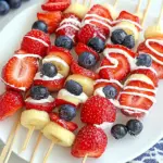 Red, White and Blue Fruit Kabobs