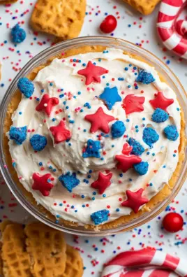 Red, White and Blue Funfetti Dip