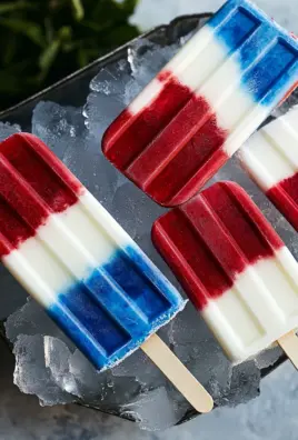 Red White and Blue Popsicles
