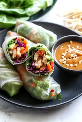 Spring Rolls with Peanut Sauce