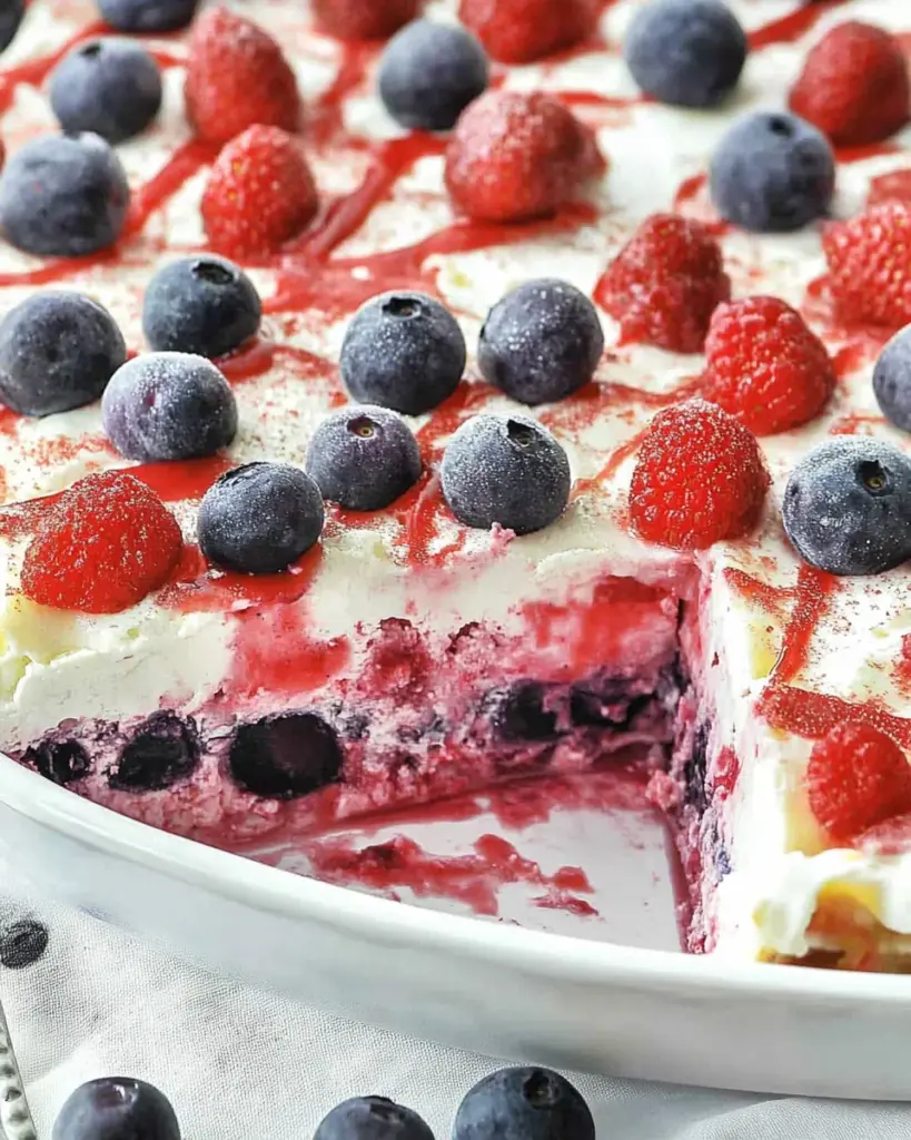 Summer Berry Jello Lasagna