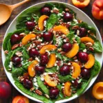 Apricot Salad Apricot Salad with Spinach, Cherries, Pecans, and Feta Cheese