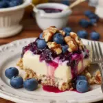 Cream Cheese Lemon Dessert with Blueberry Topping