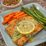 Grilled Salmon with Mustard-Herb Butter