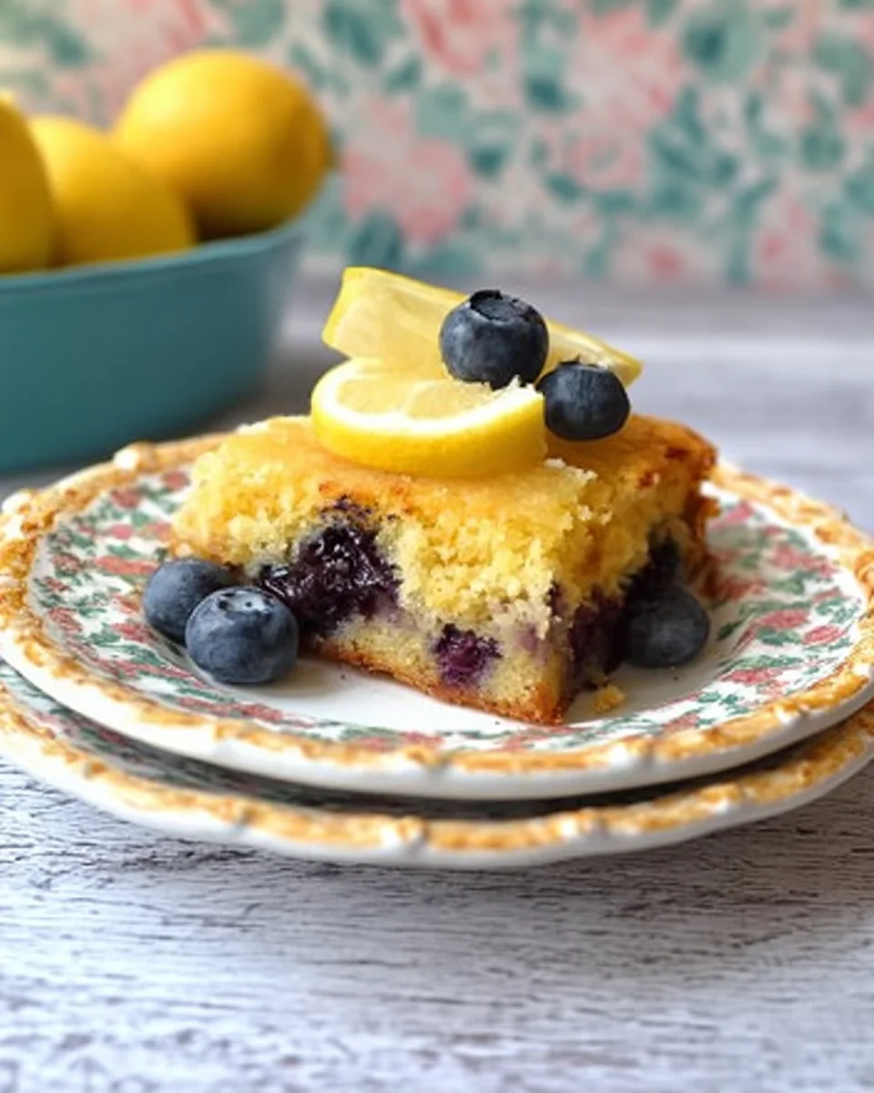 Lemon Blueberry Sheet Cake
