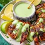 Peruvian Grilled Chicken with Creamy Green Sauce