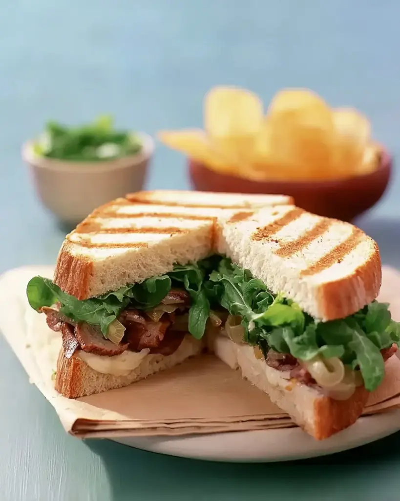 Roast Beef Sandwiches with Lettuce and Onions