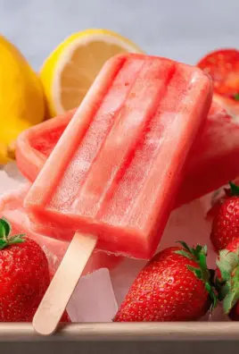 Strawberry Lemonade Popsicles