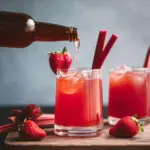Strawberry Rhubarb Fermented Soda