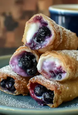 Blueberry Cream Cheese Egg Rolls