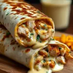 Cheesy Garlic Chicken Wraps
