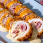 Chicken Cordon Bleu with Cheese Sauce