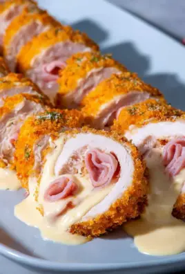 Chicken Cordon Bleu with Cheese Sauce